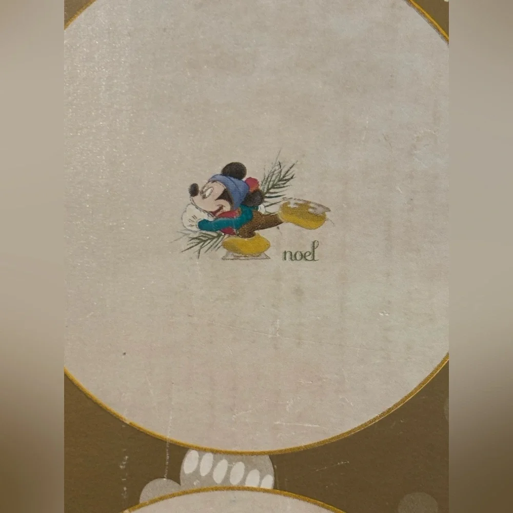 Disney Christmas Dessert Plate Set of 4